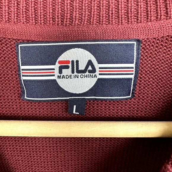 Fila Knit Big Logo Hit Sweater Large - Picture 5 of 6